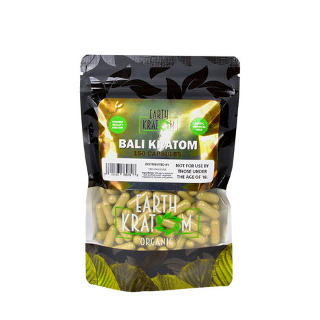 Earth Kratom Bali Capsules 150 Count