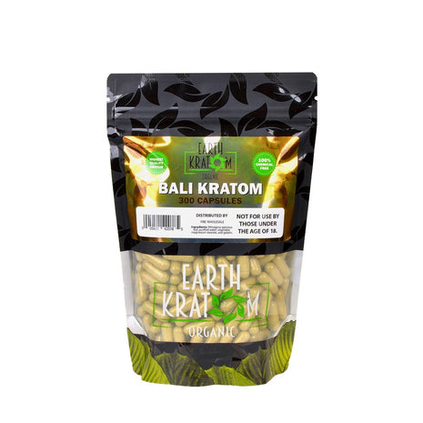Earth Kratom Bali Capsules 300 Count