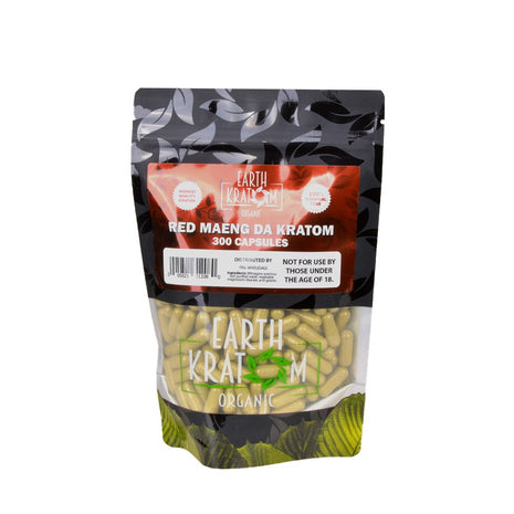 Earth Kratom Red Maeng Da Capsules 300 Count