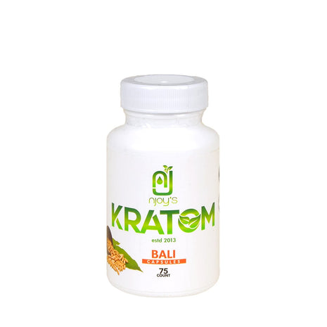 Njoys Bali Kratom Capsules 75 Count
