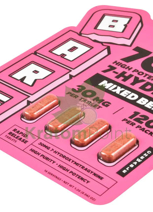 Bars 7OHM Mixed Berry High Potency 7-Hydroxy 30mg Chewable Tablets 5ct Hydroxy