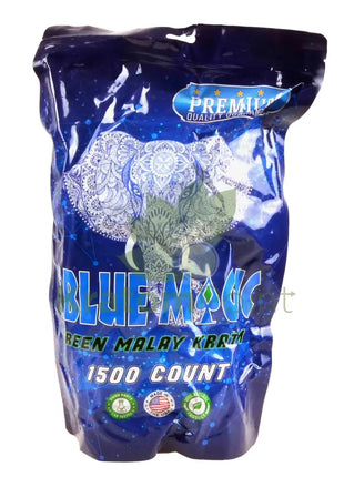 Blue Magic Green Malay Kratom Capsules 1500 count Vitamins & Supplements