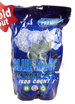 Blue Magic Green Malay Kratom Capsules 1500 count Vitamins & Supplements