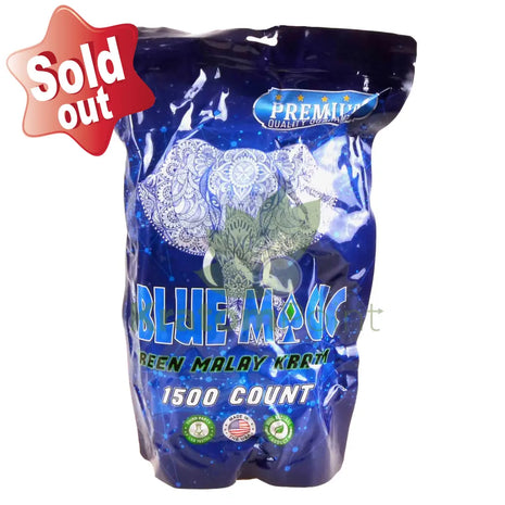 Blue Magic Green Malay Kratom Capsules 1500 count Vitamins & Supplements