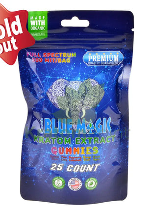 Blue Magic Kratom Gummies 25 Gummies Per Pouch Vitamins & Supplements