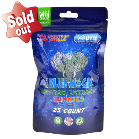 Blue Magic Kratom Gummies 25 Gummies Per Pouch Vitamins & Supplements