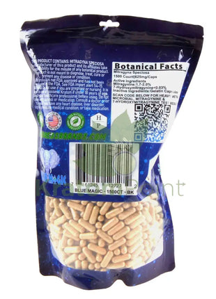 Blue Magic Red Bali Kratom Capsules 1500 count Vitamins & Supplements
