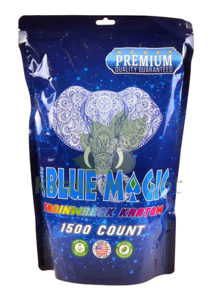 Blue Magic Trainwreck Kratom Capsules 1500 count Vitamins & Supplements