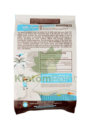Bumble Bee Kratom Powder 1000 Grams White Borneo Bumble Bee