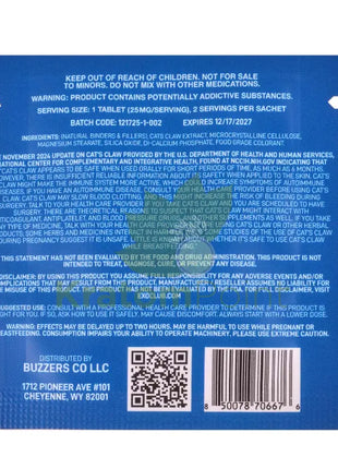 Buzzers 25mg Botanical Extract Blue Razz Tablets 2ct general merchandise