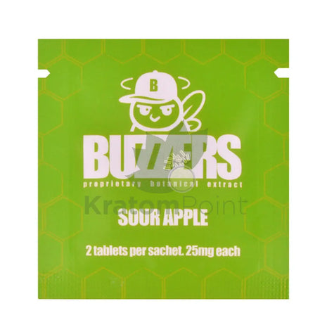 Buzzers 25mg Botanical Extract Sour Apple Tablets 2ct general merchandise