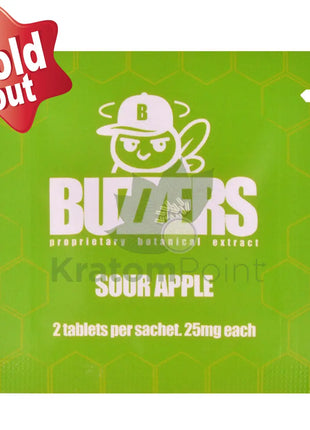 Buzzers 25mg Botanical Extract Sour Apple Tablets 2ct general merchandise