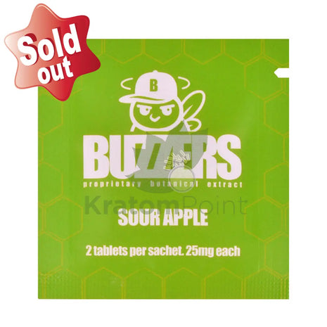 Buzzers 25mg Botanical Extract Sour Apple Tablets 2ct general merchandise