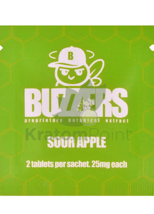 Buzzers 25mg Botanical Extract Sour Apple Tablets 2ct general merchandise