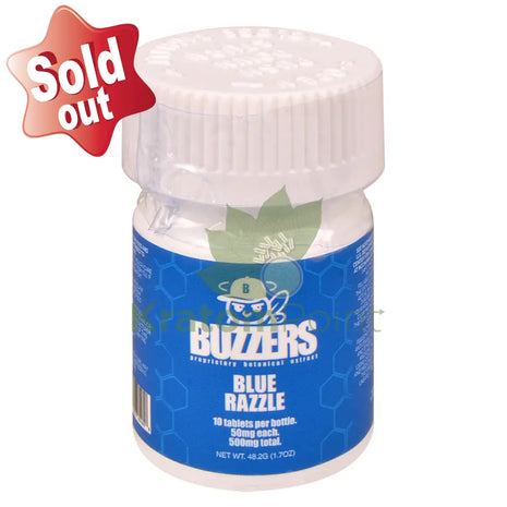 Buzzers 50mg Botanical Extract Blue Razzle Tablets 10ct - Cats claw