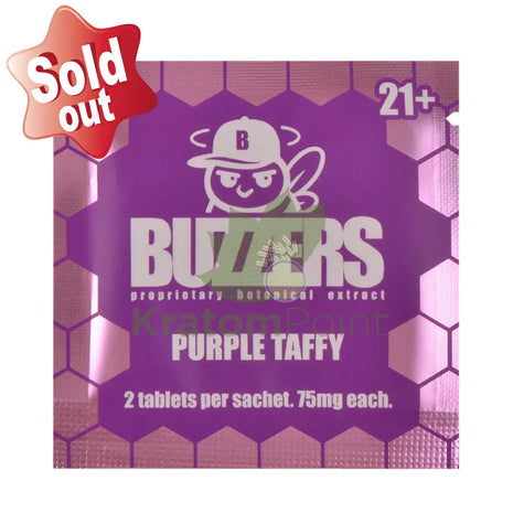 Buzzers 75mg Botanical Extract Purple Taffy Tablets 2ct - Cats claw
