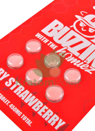 Buzzin With The Homies 75mg Berry Strawberry Tablets 6ct Cats claw