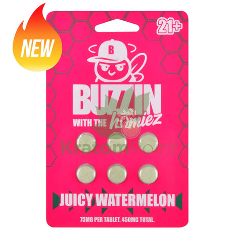 Buzzin With The Homies 75mg Juicy Watermelon Tablets 6ct Cats claw