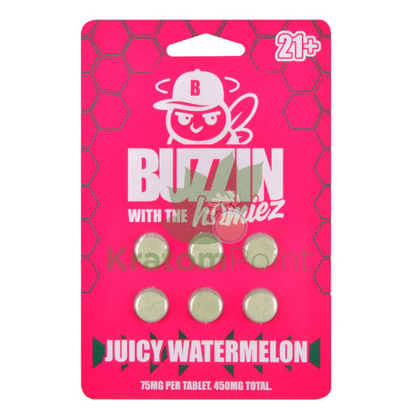 Buzzin With The Homies 75mg Juicy Watermelon Tablets 6ct Cats claw