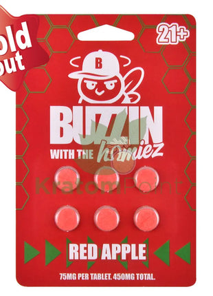 Buzzin With The Homies 75mg Red Apple Tablets 6ct Cats claw