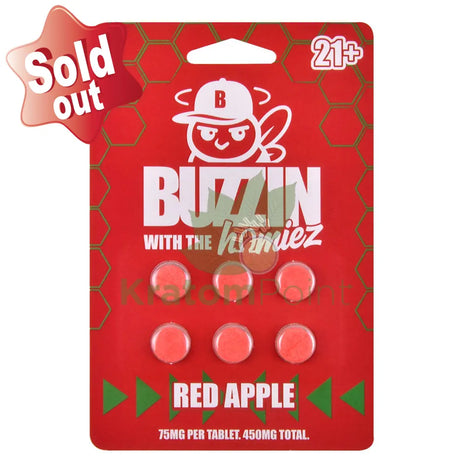 Buzzin With The Homies 75mg Red Apple Tablets 6ct Cats claw