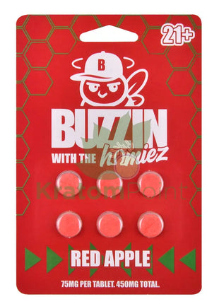 Buzzin With The Homies 75mg Red Apple Tablets 6ct Cats claw