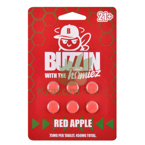 Buzzin With The Homies 75mg Red Apple Tablets 6ct Cats claw