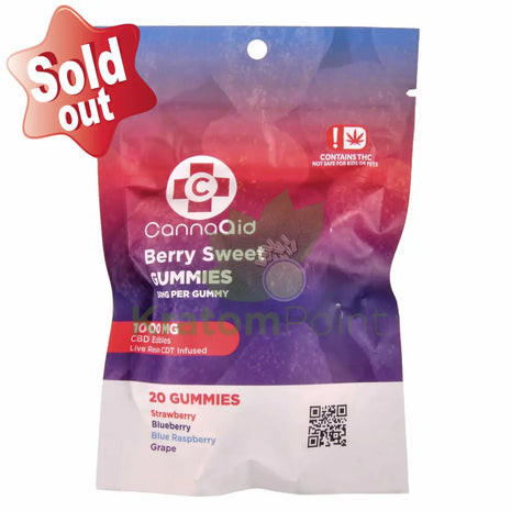 CannaAid Berry Sweet 1000mg CBD Gummies 20ct CBD