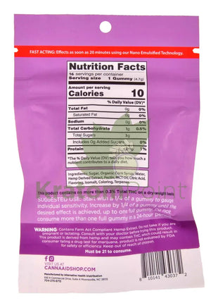 CannaAid CBD + CBN Watermelon 1200mg CBD Gummies 16ct CBD