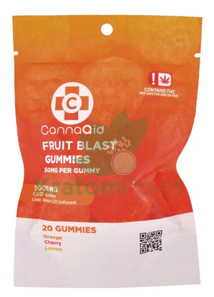 CannaAid Fruit Blast 1000mg CBD Gummies 20ct CBD