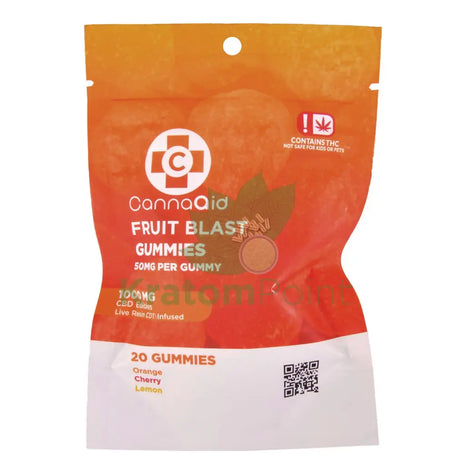 CannaAid Fruit Blast 1000mg CBD Gummies 20ct CBD