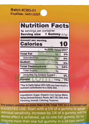 CannaAid Maui Munchies 1000mg CBD Gummies 20ct CBD