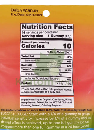 CannaAid Maui Munchies 1000mg CBD Gummies 20ct CBD