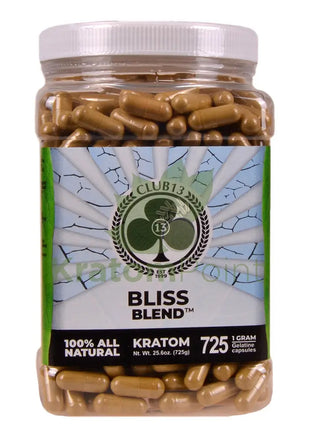 Club 13 Bliss Blend Kratom Capsules 725 count