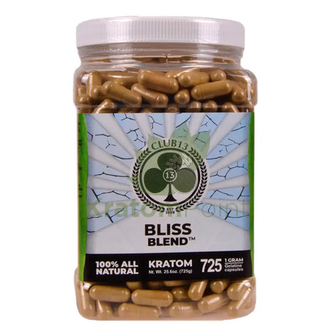 Club 13 Bliss Blend Kratom Capsules 725 count