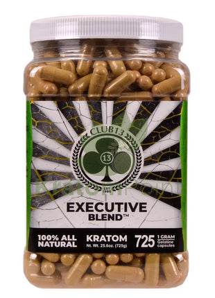Club 13 Executive Blend Kratom Capsules 725 count