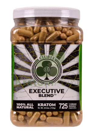 Club 13 Executive Blend Kratom Capsules 725 count