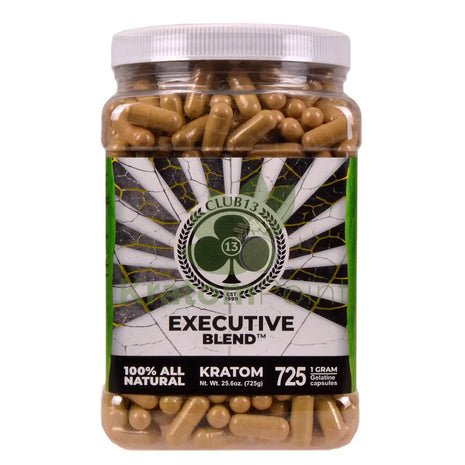 Club 13 Executive Blend Kratom Capsules 725 count