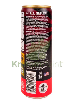 Club 13 Kratom Seltzer 75MIT Black Cherry Social Tonic Drink 12ml can