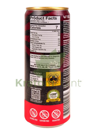 Club 13 Kratom Seltzer 75MIT Black Cherry Social Tonic Drink 12ml can