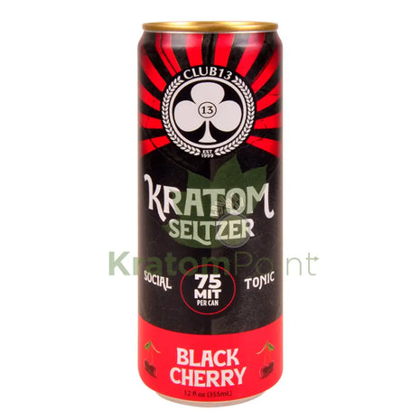 Club 13 Kratom Seltzer 75MIT Black Cherry Social Tonic Drink 12ml can