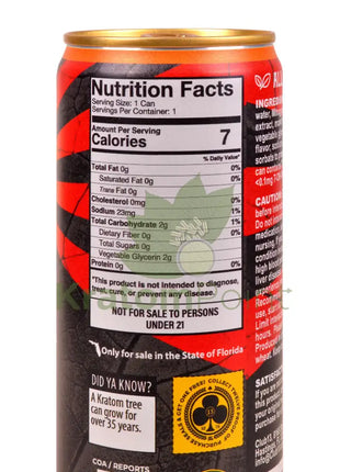 Club 13 Kratom Seltzer 75MIT Blood Orange Social Tonic Drink 12ml can