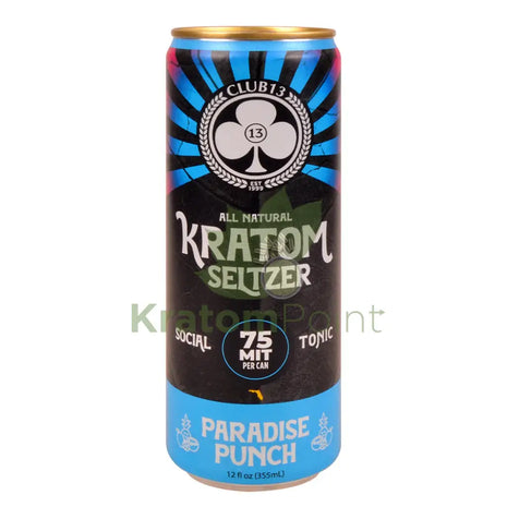 Club 13 Kratom Seltzer 75MIT Paradise Punch Social Tonic Drink 12ml can