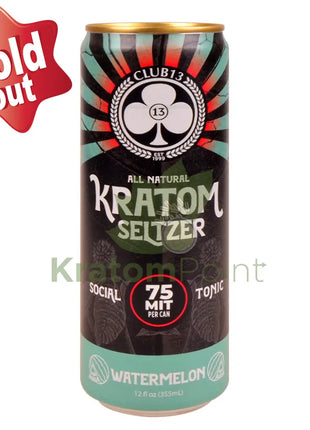 Club 13 Kratom Seltzer 75MIT Watermelon Social Tonic Drink 12ml can