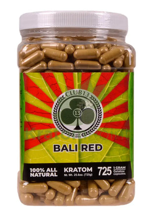 Club 13 Red Bali Kratom Capsules 725 count