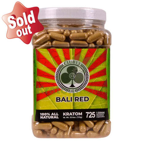 Club 13 Red Bali Kratom Capsules 725 count