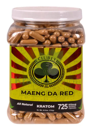 Club 13 Red Maeng Da Kratom Capsules 725 count