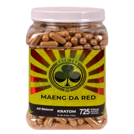 Club 13 Red Maeng Da Kratom Capsules 725 count