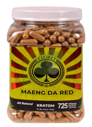 Club 13 Red Maeng Da Kratom Capsules 725 count