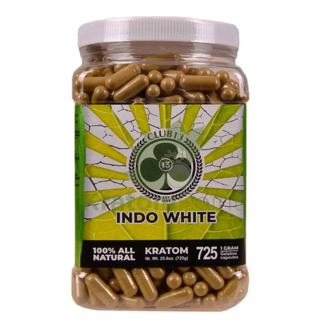 Club 13 White Indo Kratom Capsules 725 count